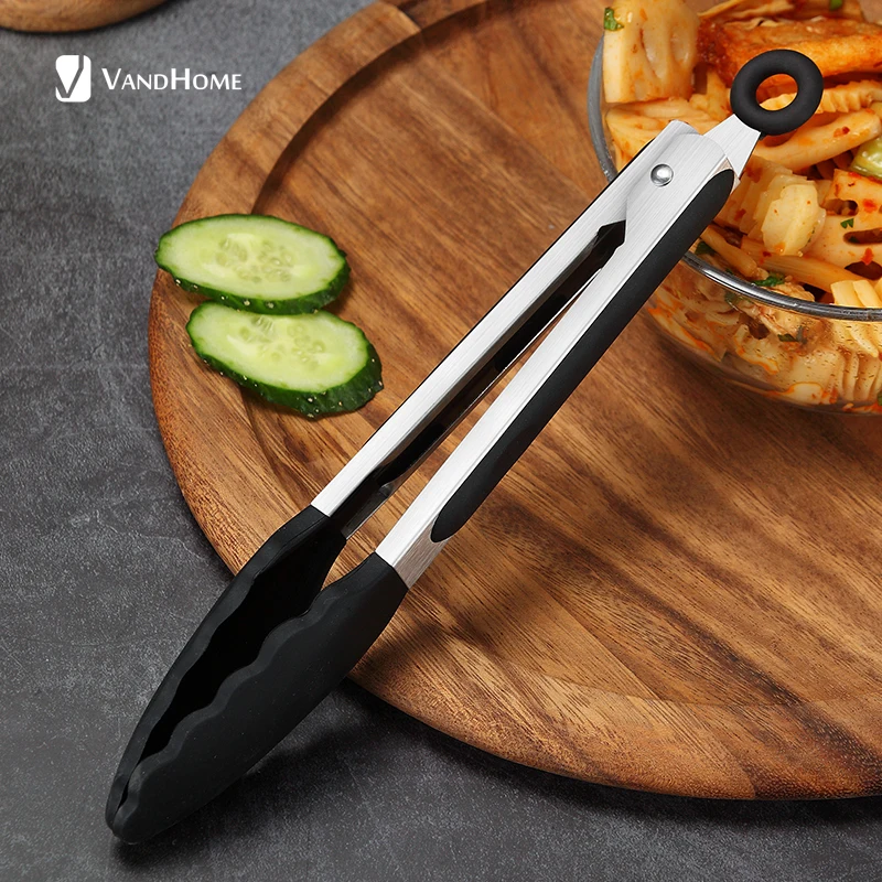 Силиконовые щипцы для барбекю термостойкие антипригарные салата хлеба пищевые