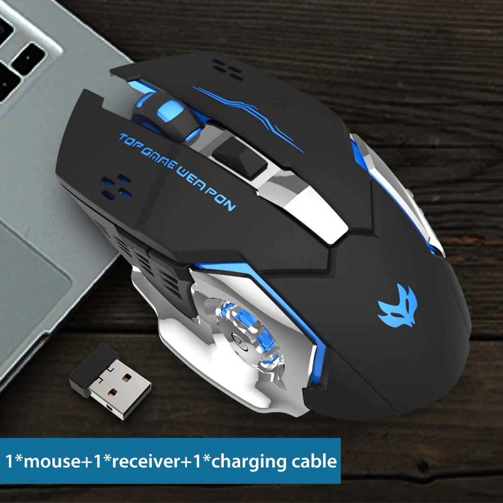 

Беспроводная перезаряжаемая мышь USB 2400DPI T2, бесшумная мышь со светодиодной подсветкой, эргономичная игровая Бесшумная мышь для ПК, ноутбука