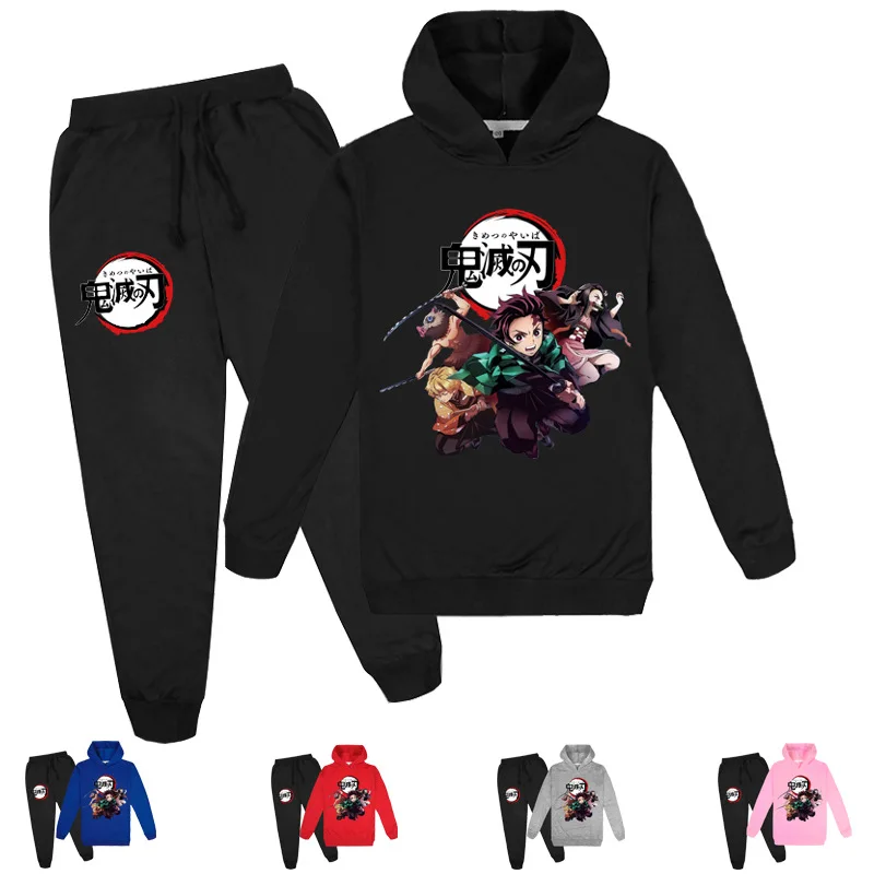 

Kimetsu No Yaiba Kids Tracksuit Girls Clothes Set Casual Hoodies and Pants Children Sportwear Clothing Fashion Sport Suit
