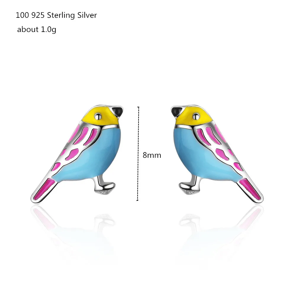 Привлекательного леденцового зверек серьги Настоящее серебро 925 супер красивая