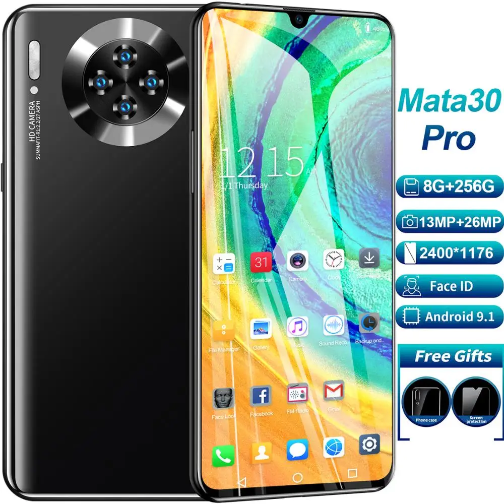

Mata30Pro phone 7.3 inch Full HD screen mobile phone, Android, 8 256GB rom, 6000mAh battery, 5G processor, 10 cores, Dual