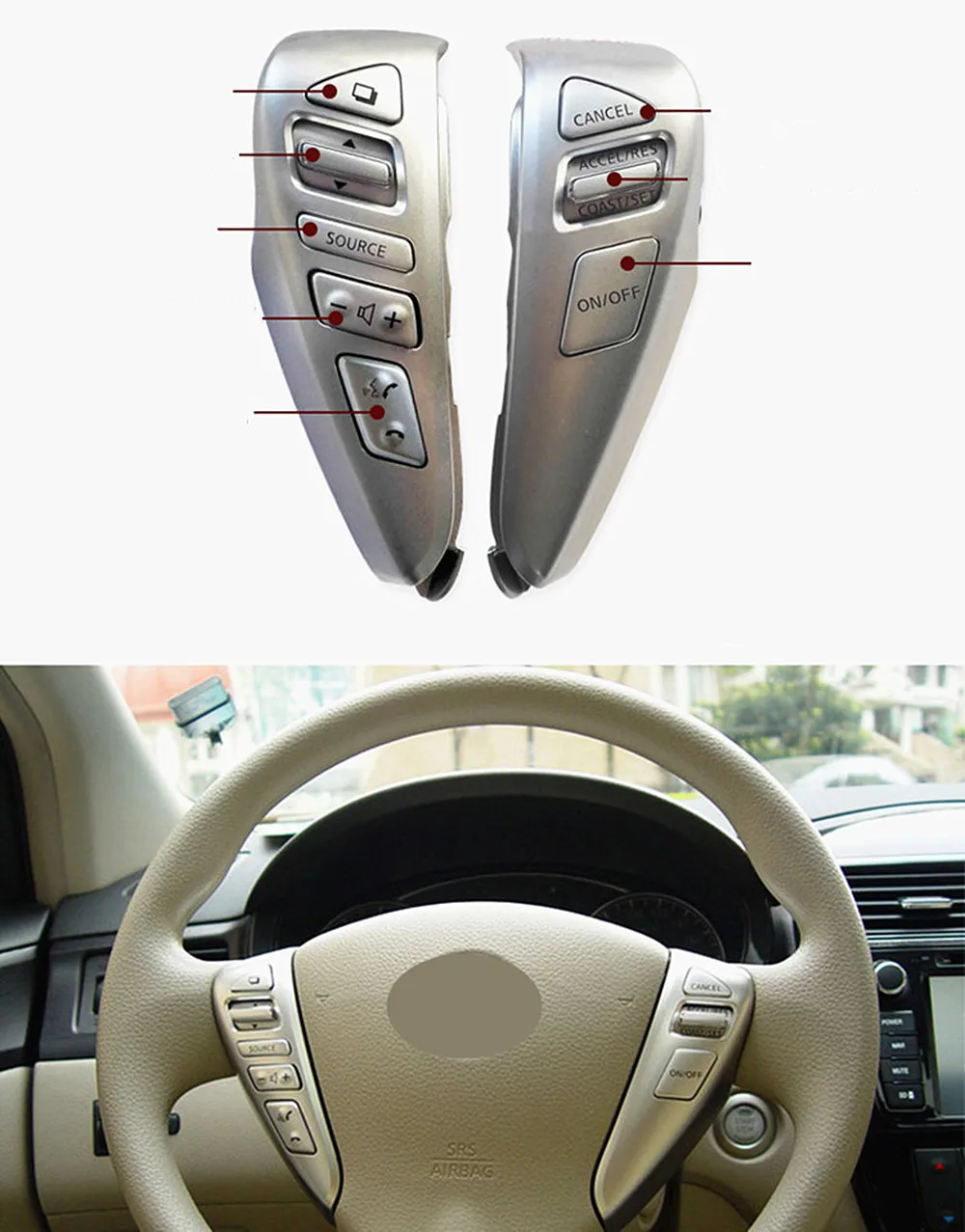 Переключатель управления аудиосистемой для Nissan Sylphy 2012-2014 LIVINA 2013-2015 | Автомобили и