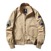 2020 brad pitt fury ww2 tanker khaki spring military cotton bomber jacket lightweight mens cotton tanker jacket