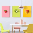 Фруктовый кухонный плакат ананасов и клубники; Скандинавская картина на стену печать Wall Art картина украшение дома настенные картины для Обеденная