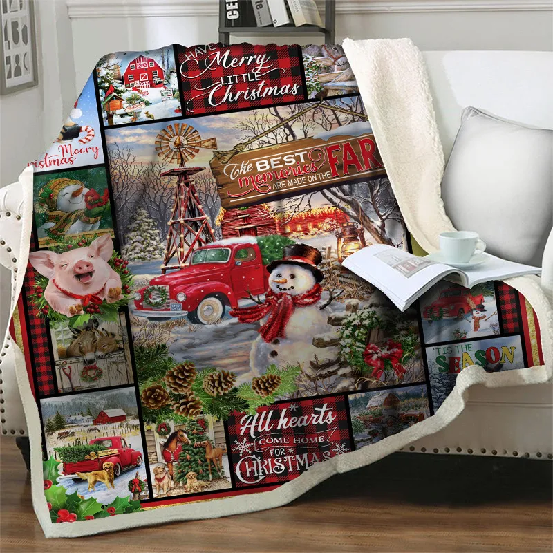 Мультяшное Флисовое одеяло с изображением снеговика надписью &quotMerry Christmas&quot 3D из