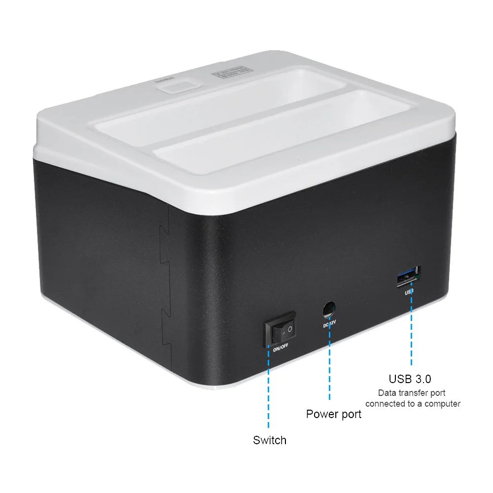 Стыковочная станция DeepFox USB 3 0/Type C на два жестких диска SATA для жесткого 2 5 дюйма/3