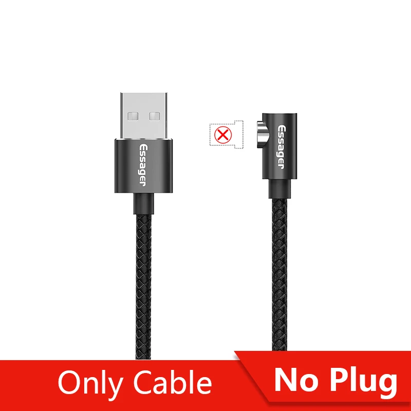 No Plug Only Cable B Essager 1/2 м Магнитный кабель Micro usb type C адаптер зарядное устройство Быстрая зарядка для iPhone 11 XR X Xiaomi Redmi Магнитный шнур для телефона - Цвет: No Plug Only Cable B