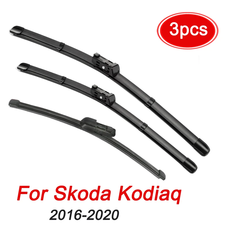 

MIDOON Wiper LHD Front & Rear Wiper Blades Set For Skoda Kodiaq 2016 2017 2018 2019 2020 Windshield Windscreen Window 24"21"13"