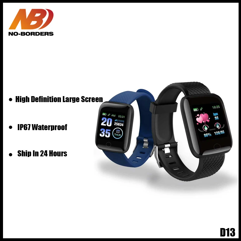 

2021 D13 Smart Watches 116 Plus Heart Rate Watch Smart Wristband Sports Watches Smart Band Waterproof Smartwatch Android A2 IWO