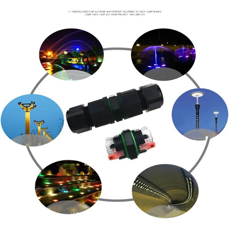 

3 Core Joint IP68 Waterproof Electrical Cable Wire Straight Connector Outdoor New