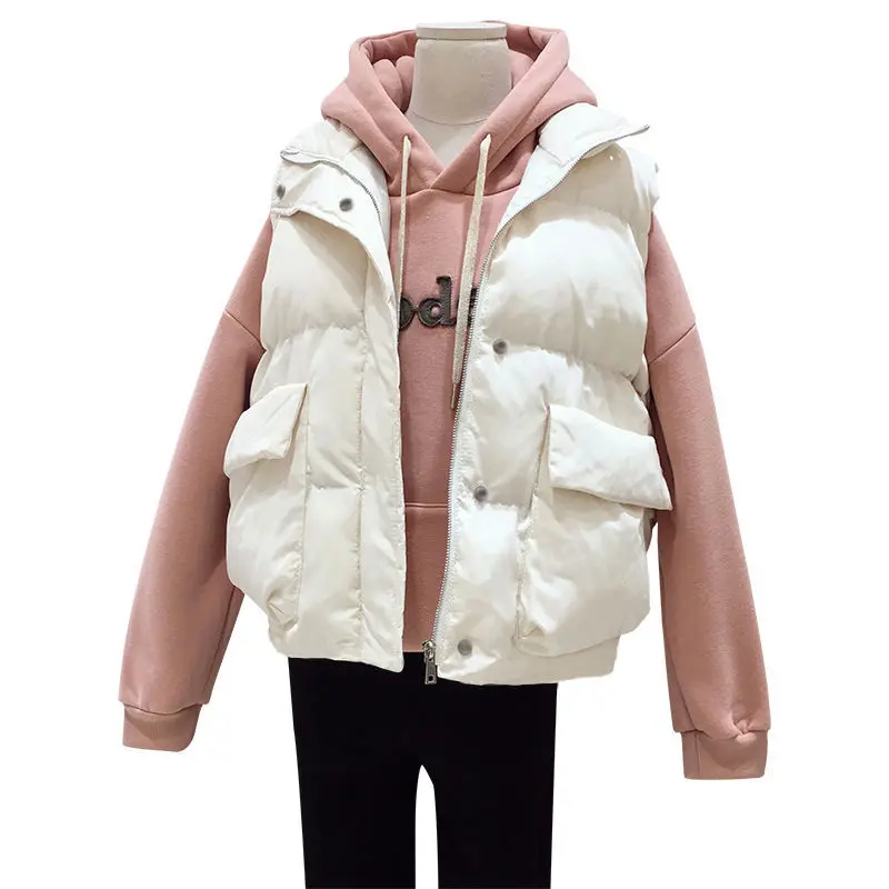 

Vests Waistcoats Women Plus Size 4XL Oversize Loose Womens Thicken Winter Simple All-match Outwear Casual Ulzzang Fashion Chic