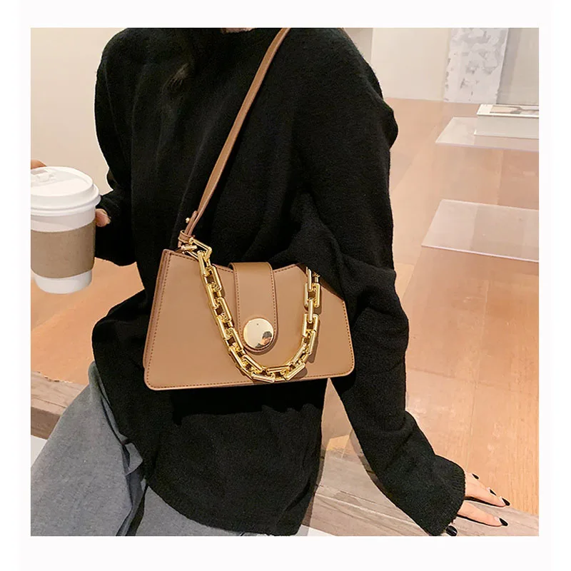 

Fashion Chain PU Leather Crossbody Bags For Women 2020 New Shoulder Simple Quality Handbags Female Travel Shoulder Bag Tote Sac