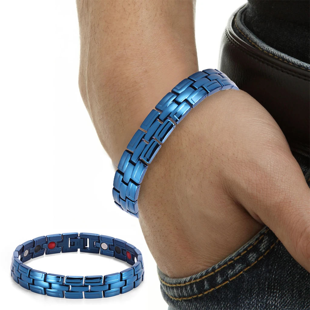 Браслеты WelMag мужские из нержавеющей стали излечающие магнитные энергетические