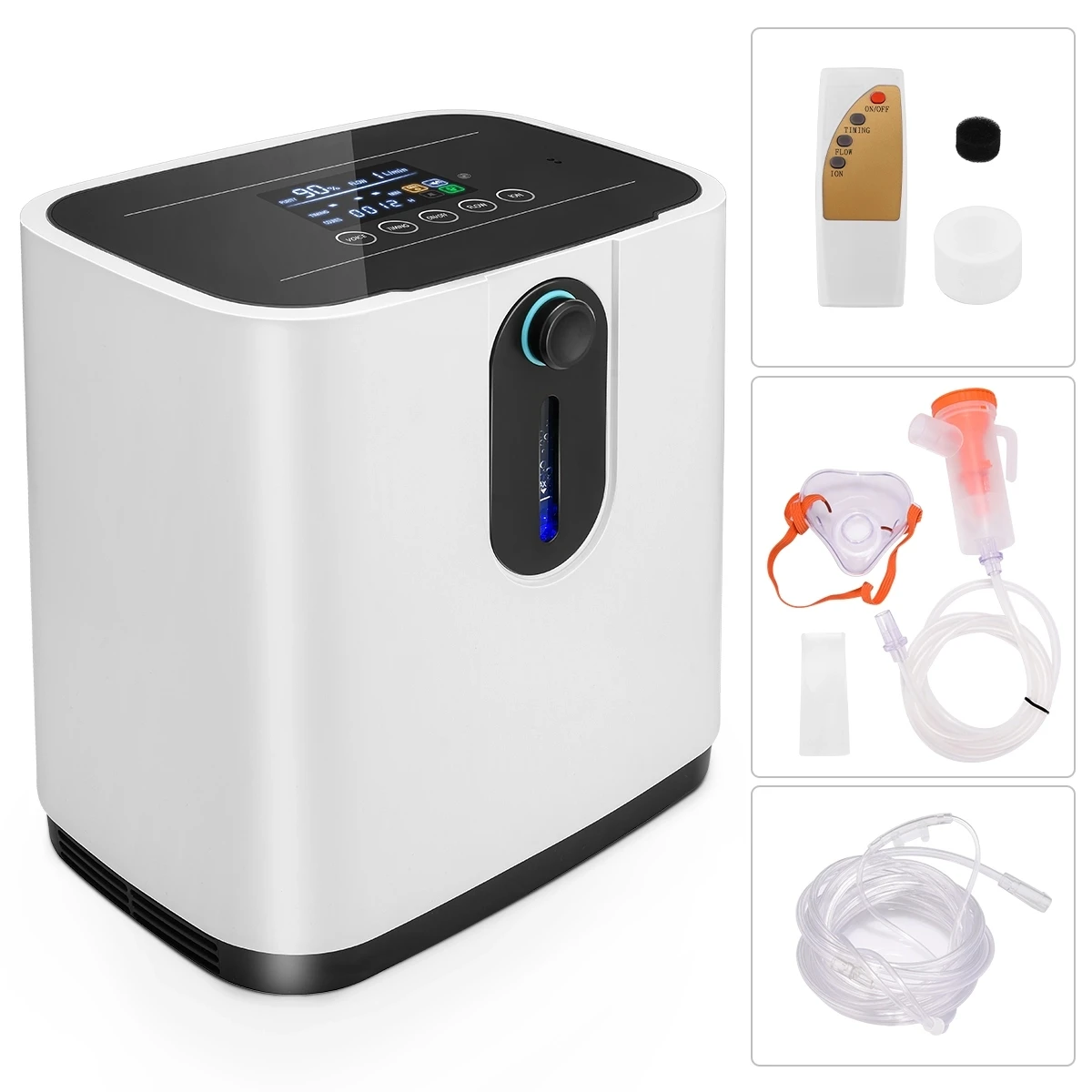 

Portable 6L Oxygen Concentrator Oxygene Machine Home Care Flow Adjustable 93% High Purity Oxygen Generator Low Operation Noise