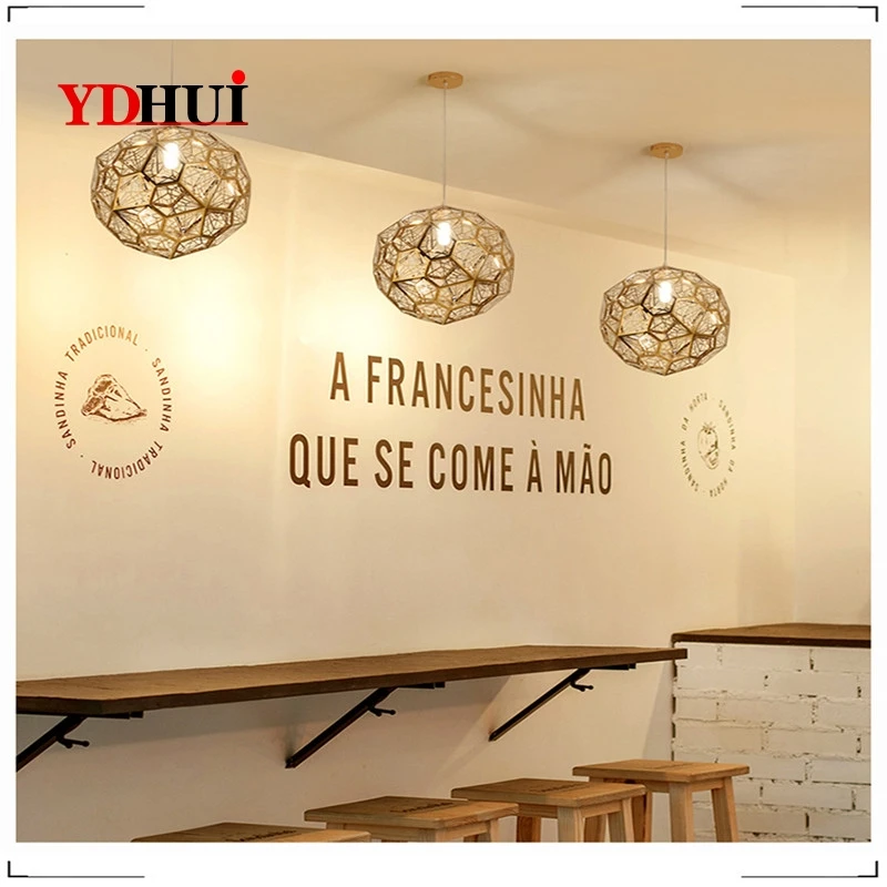 Современный подвесной светильник E27 точная копия Web Etch лампа-Тень для гостиной