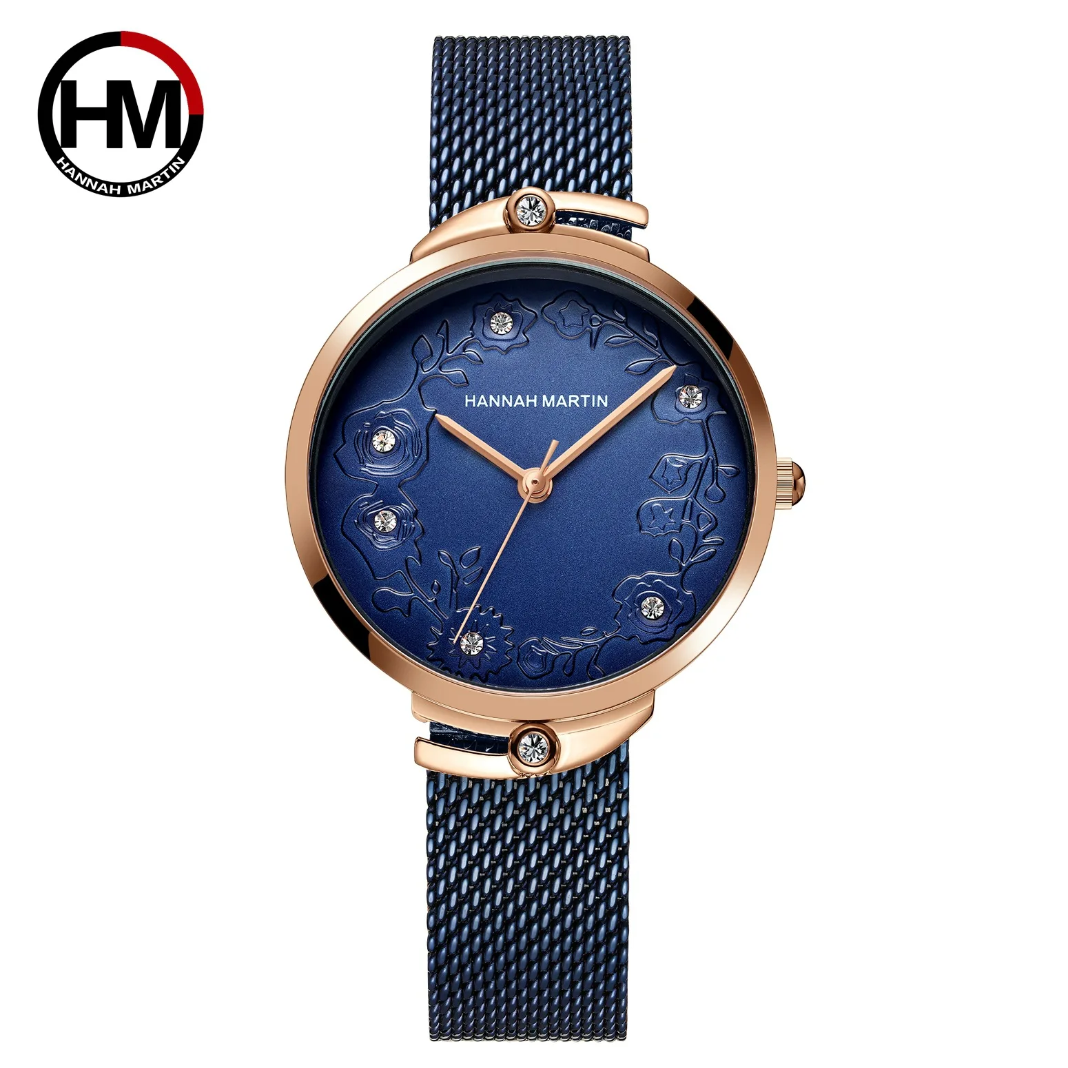 

Japan Miyoda Movement Diamond 3D Engraving Leisure Waterproof Watch Ladies Quartz Watch
