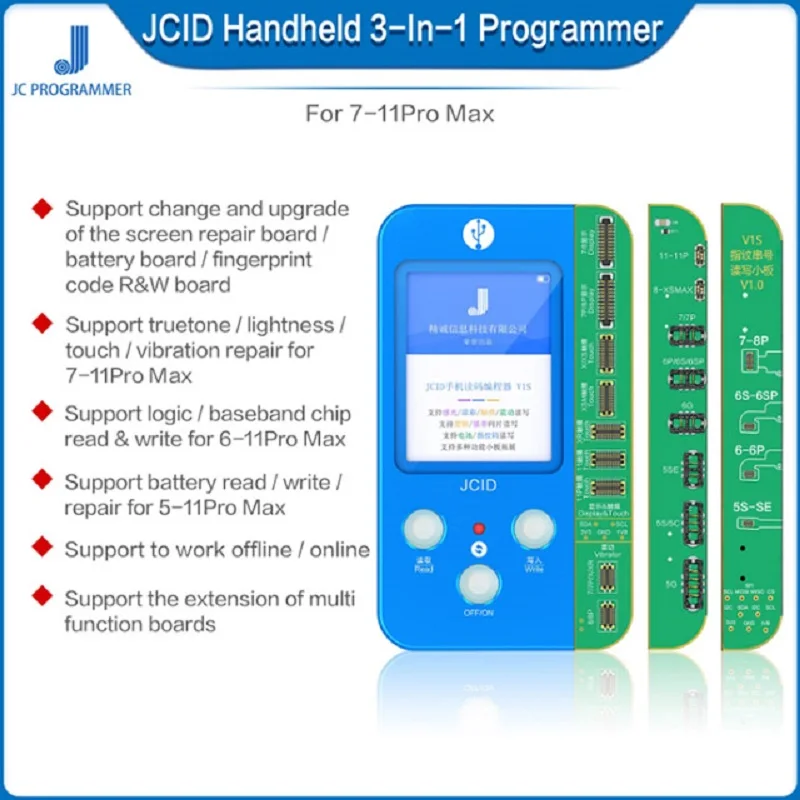 ЖК программатор JC V1S для телефона 7 7P 8 X XS 11 Pro MAX 12 сканер отпечатков пальцев