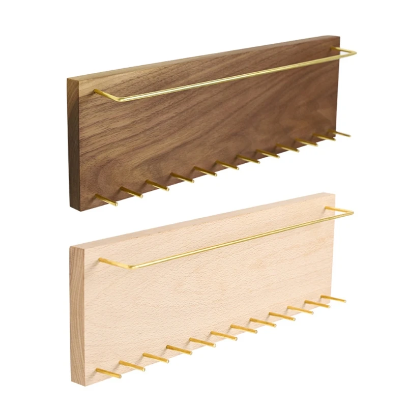 

85LB Wall Mounted Jewelry Organizer Display Wood Rack Hanger Earring Bracelet Holder