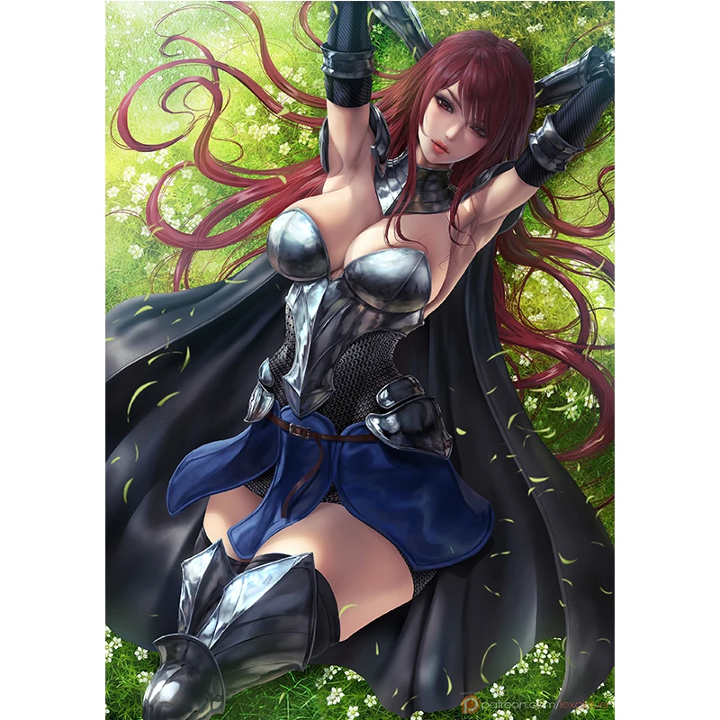 

Grassland Sexy Red Hair Woman Warrior Canvas Painting Custom HD Print Video Game Anime Comics Art Poster Wall Pictures for Room