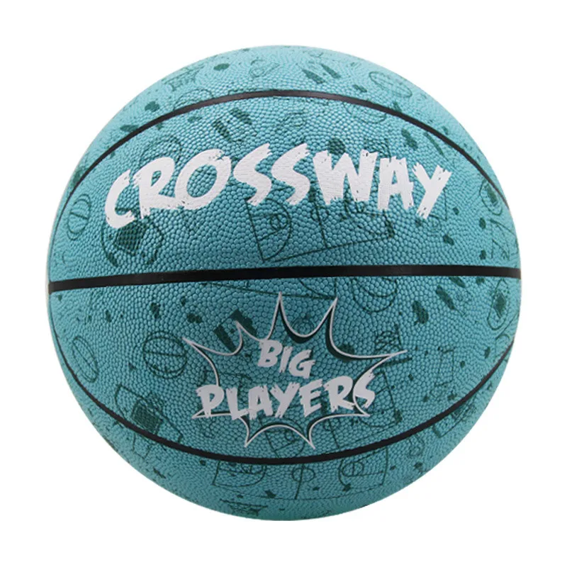 Лидер продаж, бренд, дешевый баскетбольный мяч CROSSWAY L702, PU материал, Официальный Размер 7, баскетбольный мяч бесплатно с сетчатой сумкой+ игла - Цвет: As the show