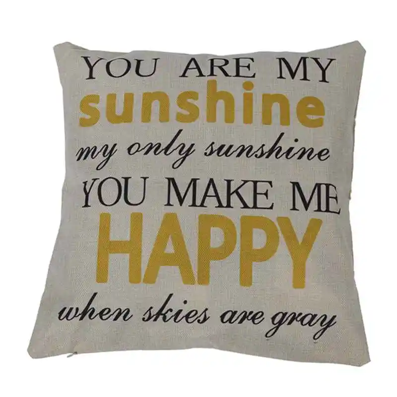 

"You are my Sunshine "Linen Leaning Cushion Throw Pillow Pillowslip Case