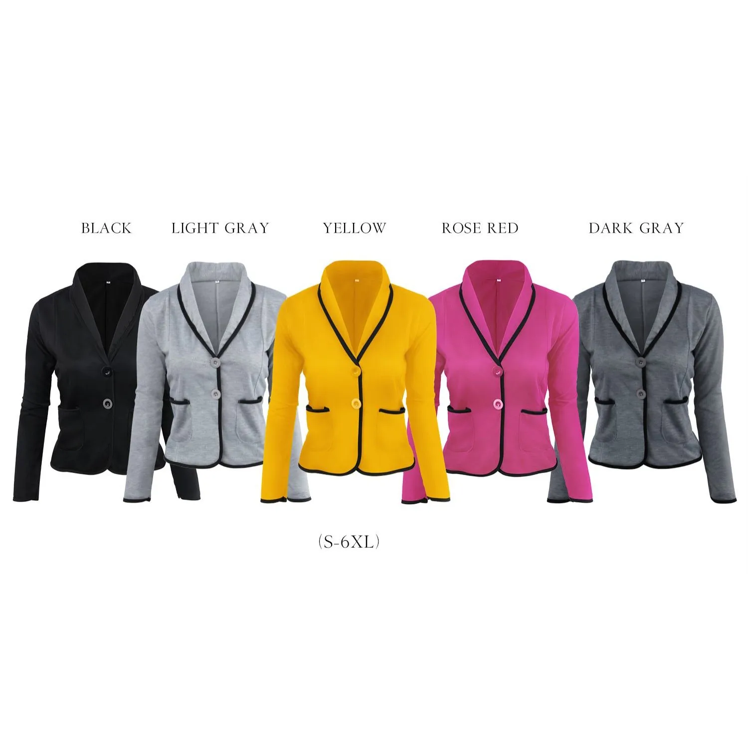 

2020 New Fashion Women Blazers Office Lady Short Pockets Jackets Female Single Breasted Blazers for Women Outer Plus Size