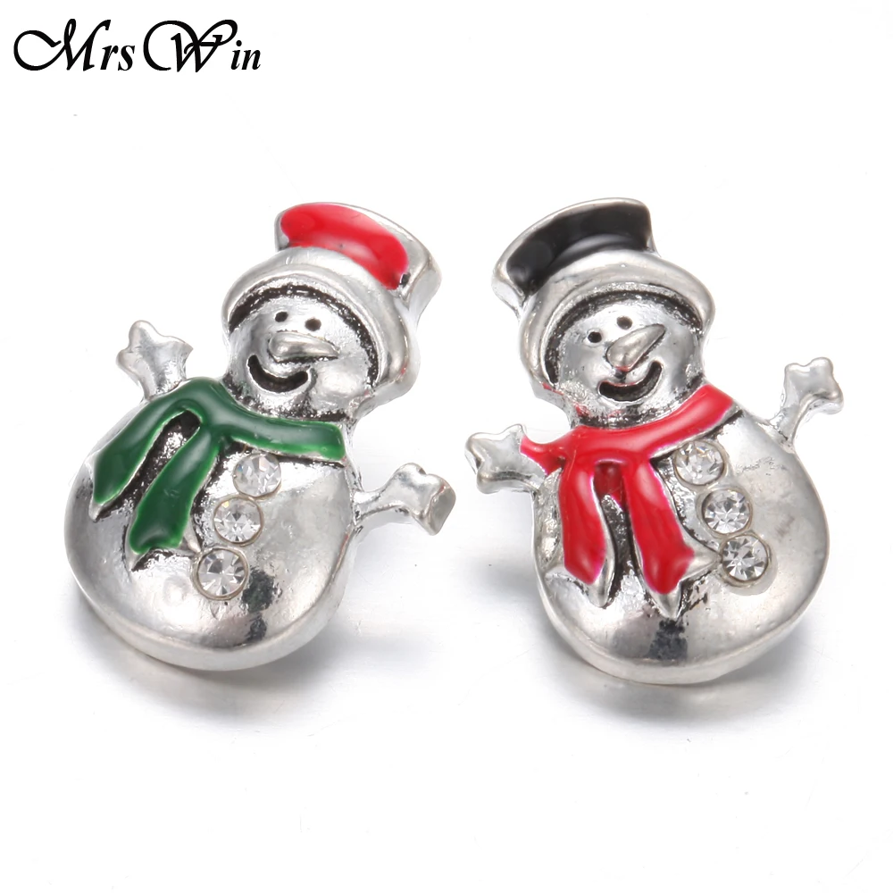 6pcs/lot Christmas Snap Jewelry Snowman Deer Snowflake 18mm metal Buttons Fit Leather Bracelet necklace | Украшения и аксессуары