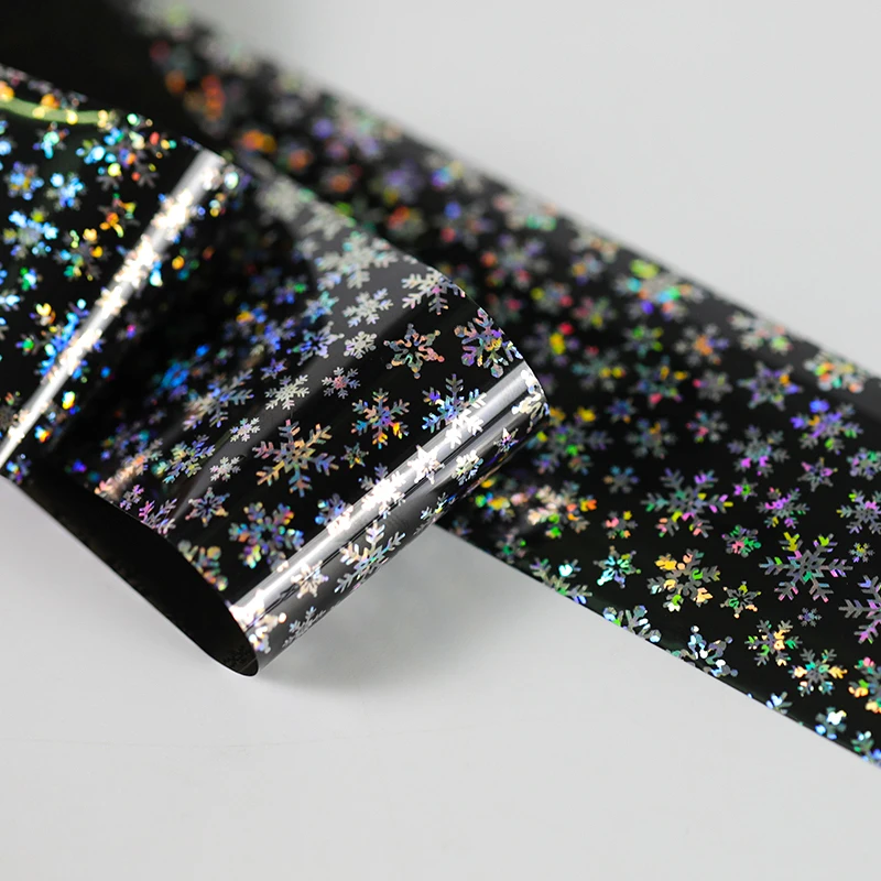 

100x4CM Christmas Pattern For Nail Sticker Star Transfer Snowflake Star Laser Glitter Christmas Nail Art Transfer Sheets