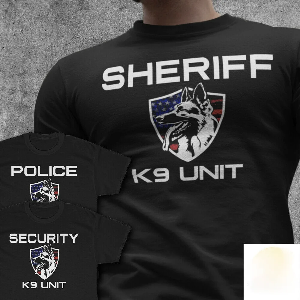 NEW K-9 Unit Polices Sheriff or Security K9 Men T-Shirt Service Dog   harajuku  men clothing