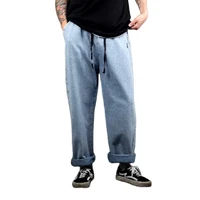 fashion baggy jeans men streetwear korean style hip hip cargo pants wide leg trousers elastic waist joggers