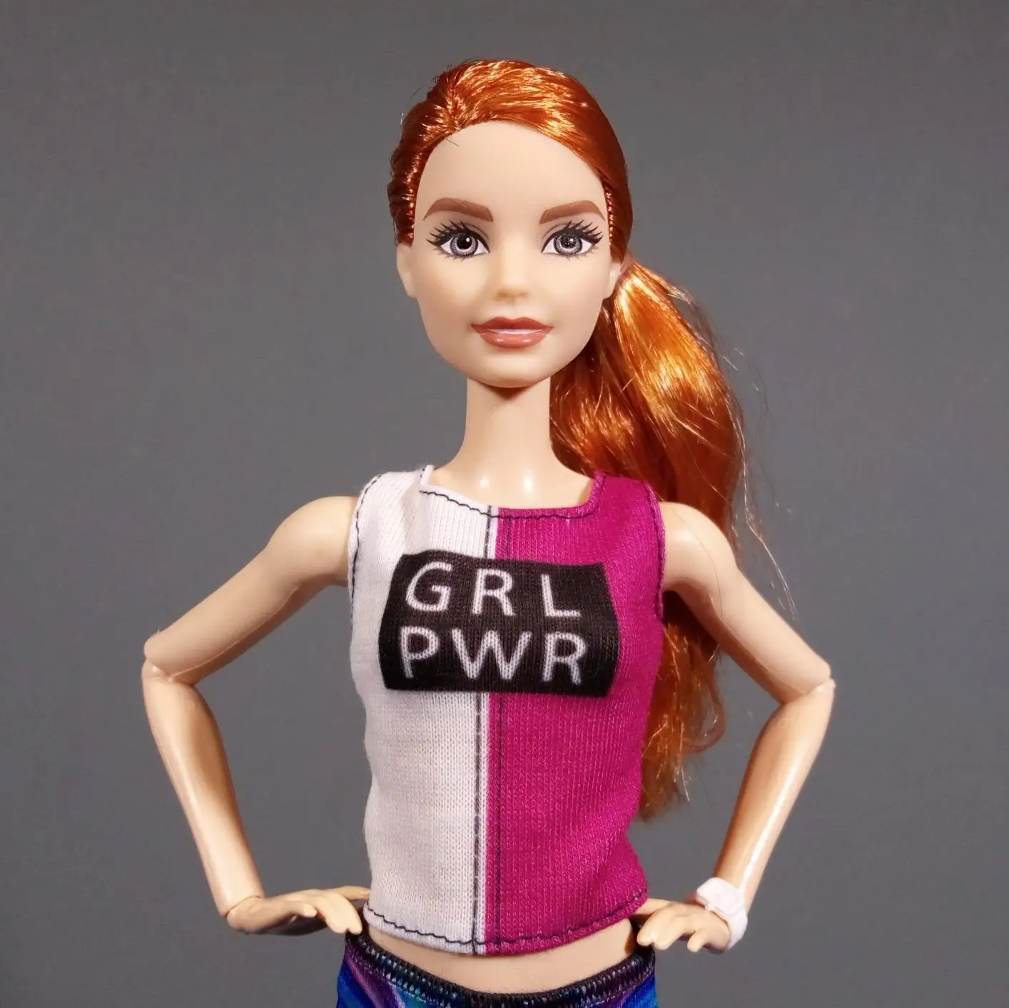 Оригинальная Фирменная Кукла Барби для фитнеса с красной шерстью и щенком