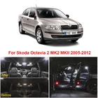 18 шт. Canbus номерной знак лампа светодиодный ные лампы внутренний купол свет комплект для 2005-2012 Skoda Octavia 2 MK2 1Z5 Combi для автомобиля с кузовом Универсал