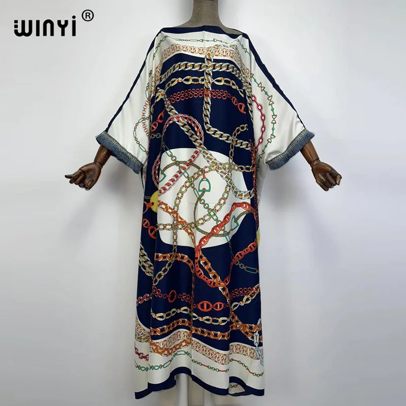 

Средневосточный кафтан Длинные Зимние Модные женские сексуальные богемные кисточки повседневные шифоновые Цветочные Вечерние пляжные дл...