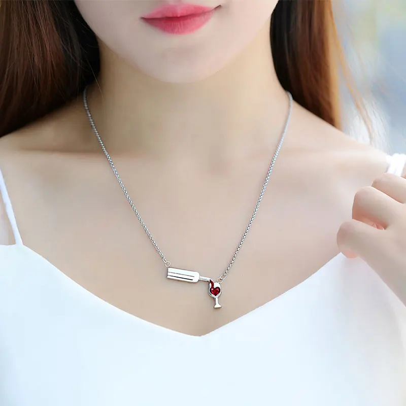 Ожерелье женское из хирургической стали с фианитом|Ожерелья подвеской| |