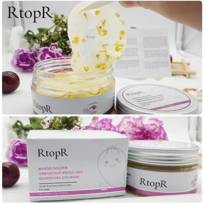 

80g/40pcs Gold Osmanthus Collagen Eye Mask Remove Dark Circle Anti Wrinkle Anti-Puffiness Moisturizing Mask Eye Skin Care Beauty
