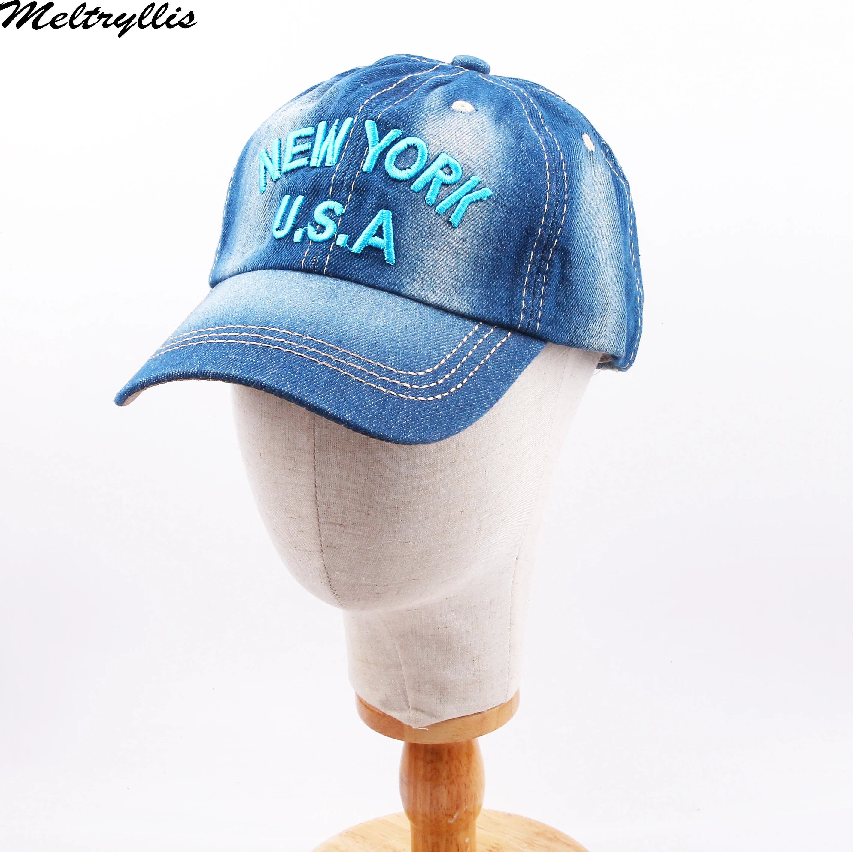 Бейсболка [Meltryllis] с вышивкой в виде новых джинсов [Нью Йорк США] бейсболка Tideway