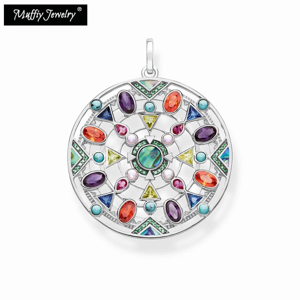 Цветной амулет с орнаментом ювелирные изделия в европейском стиле для женщин