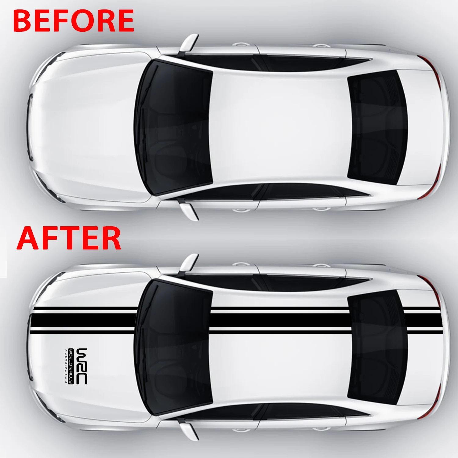 Наклейка на кузов автомобиля гоночная ралли Спортивная наклейка крышу багажник