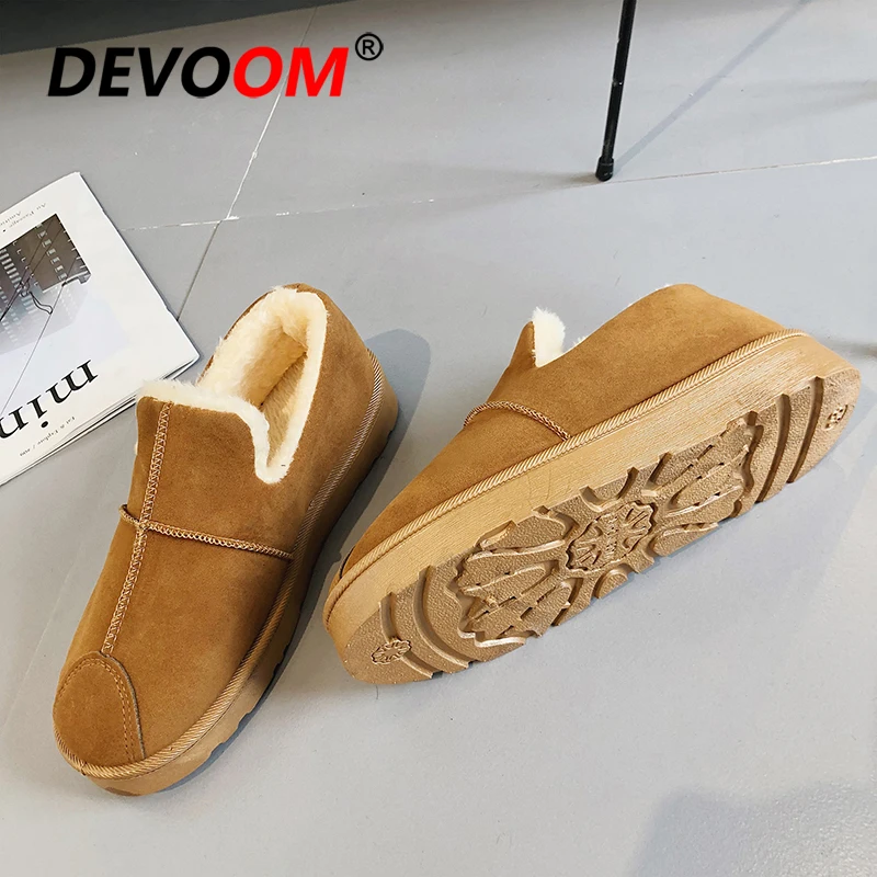 Зимняя противоскользящая спортивная обувь Прогулочная с Плюшевым Мехом Женские