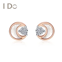 i do new year 2021 trend natural diamond genuine diamond stud earrings 18k gold party wedding drop earrings for women bridal