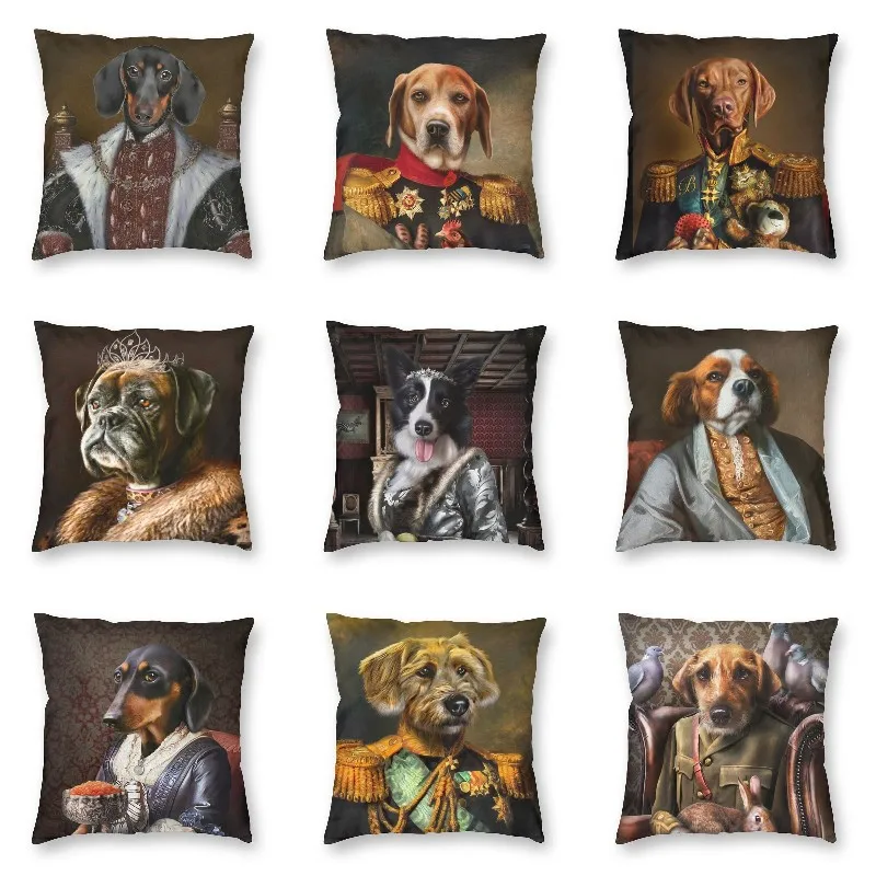 

Модный чехол с рисунком собаки для дома, декоративный трехмерный двухсторонний чехол с рисунком животных для гостиной