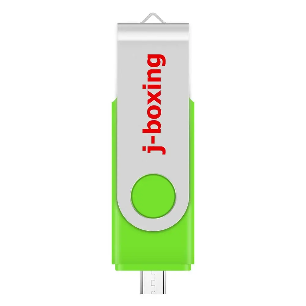 Green J-бокс OTG USB флэш-накопитель 64 ГБ 32 ГБ 16 ГБ 8 ГБ USB ручка привода USB 2,0 Флешка флэш-диск Micro USB для Android/PC/samsung - Цвет: Green