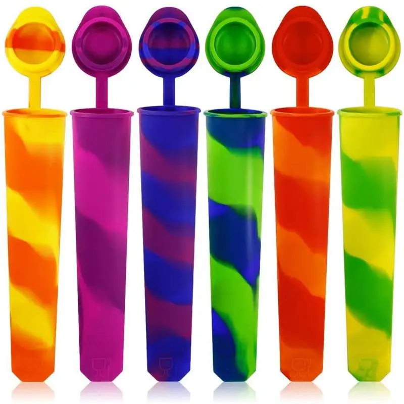 

23 6pcs/set Silicone Ice Stick Molds Form for Ice Cream Maker DIY Summer Frozen Ice Cream Mold Kitchen Tools Popsicle Maker