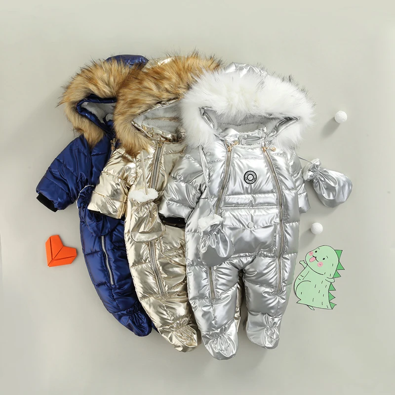 

Детский зимний комбинезон с капюшоном, на возраст 6-24 месяца