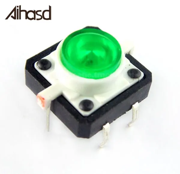 Тактильная Кнопка сброса светодиода зеленого цвета 4 контактный сенсорный