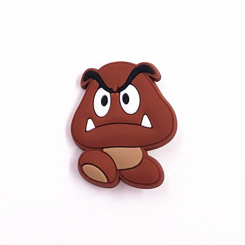 Многоцветный 1 шт. Супер Марио Bros Goomba Harajuku Броши с пиктограммами бейджи ПВХ для украшения на сумки детская одежда футболка лацкан рюкзак булавки - Цвет: Многоцветный