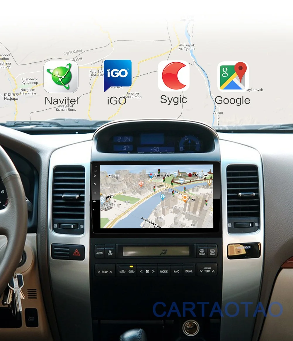 2G+ 32G " 2din Android 8,1 GO Автомобильный DVD плеер для Toyota Land Cruiser Prado 120 2004-2009 Автомобильный Радио gps навигация wifi плеер