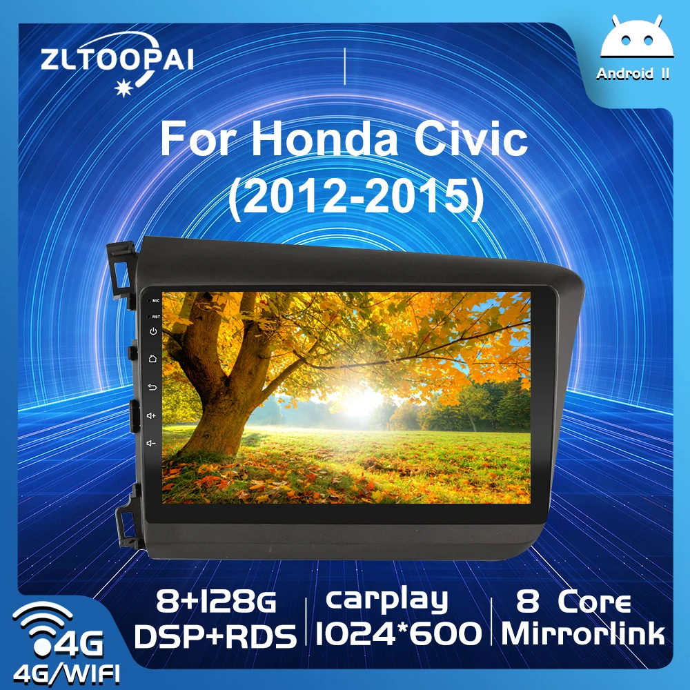 

Zltoopai Android 11 Auto Radio For HONDA CIVIC 2012-2015 Car Multimedia Player GPS Navigation Head Unit Stereo Video Player