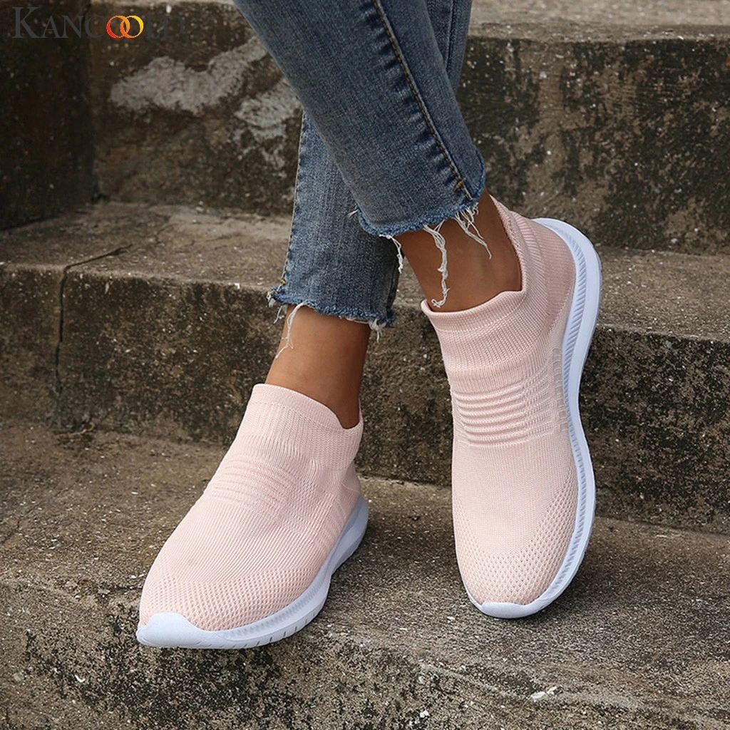 Женская спортивная обувь с нескользящей сеткой дышащие носки мягкой подошвой