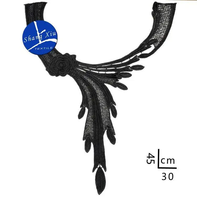 С вышивкой с круглой горловиной для творчества искусственные Съемная воротники